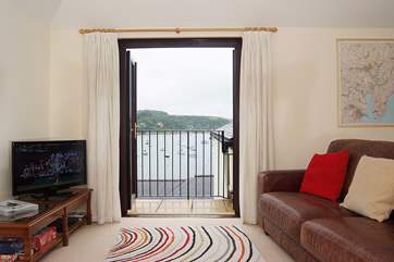 There are great views across the water to Flushing and the Roseland peninsula in the distance.