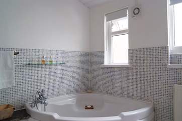 There is also room for a luxuriously large bath!