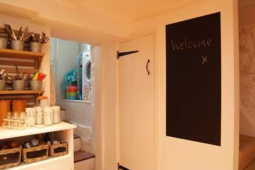 The lovely kitchen/dining-room is indeed most welcoming.