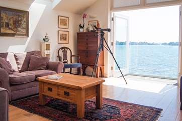 There are fabulous views from the first floor sitting-room and balcony.