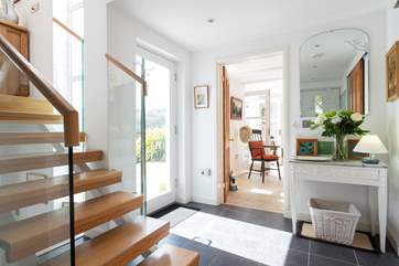The contempoary entrance hall.