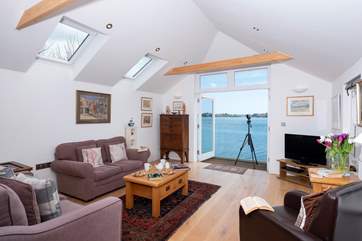 There are fabulous views from the first floor sitting-room and balcony.