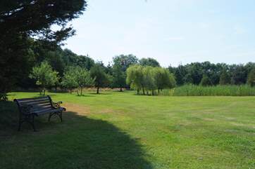From the patio and the cottage, these are the amazing gardens stretching out in front of you. Guests are warmly invited to enjoy all this space