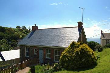 A view from the rear of the cottage.