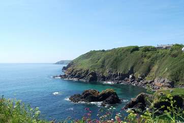 The view out to sea as you head up out of the village on the coastal footpath...