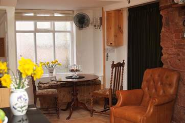 The dining-area in the kitchen.