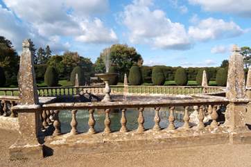 There are a wealth of historic houses and gardens to explore in the area. This is the garden at Montacute House.