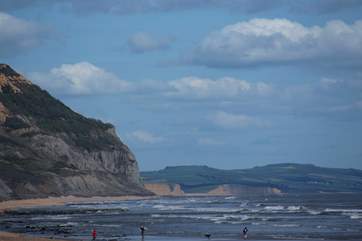 This is a view along the Jurassic Coast from Charmouth.