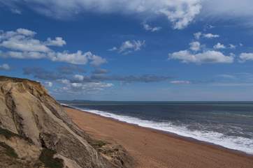 Burton Bradstock, just beyond Bridport, has an unspoilt beach and a famous seafood cafe.