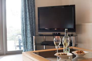 A big TV for rainy days and relaxed evenings.