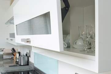 The kitchen is exceptionally well-designed.