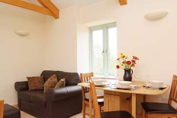 The dining end of the open plan living-room.