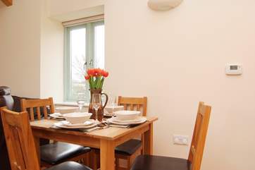 The dining end of the open plan living-room.