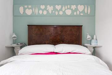 The double bed.
