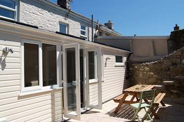 A real sun-trap, the patio is totally private and out of sight from the neighbouring properties.