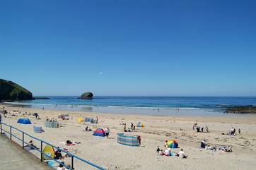 On the north coast, Portreath's sandy beach is great for families.
