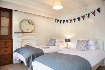 The twin bedroom on the first floor. (Bedroom One)