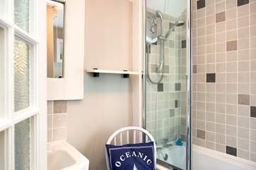 The bathroom on the ground floor has a separate WC and wash-basin which is very handy!