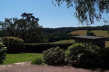 The summer-house is at the bottom of the garden, a perfect spot for deer watching.