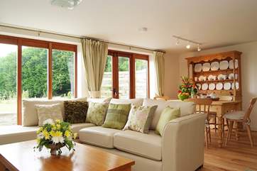 Meadows has a delightful, light-filled open plan living-room.