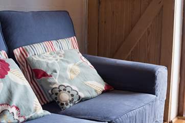Lovely soft furnishings throughout the apartment.