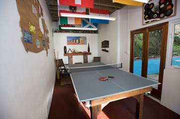 The games-room can be accessed from the rear terrace.