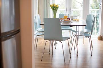 Looking from the kitchen to the dining-area.