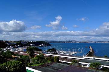 Wonderful views above Brixham and out to Torbay beyond.