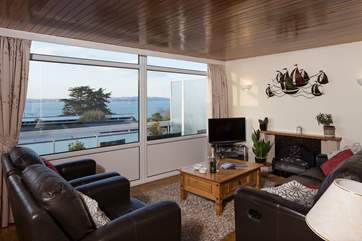 Great views across Torbay from the sitting-room.