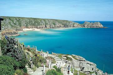 Porthcurno beach.