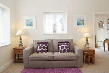 The comfortable interior of the apartment is beautifully furnished.