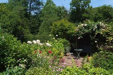 There is a beautiful cottage garden at the front ot the cottage where you can sit in peace and quiet listening to the sound of the little brook.