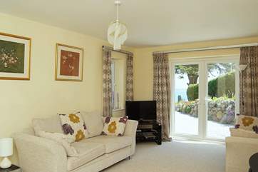 There are lovely sea views from the comfortable sitting-room.