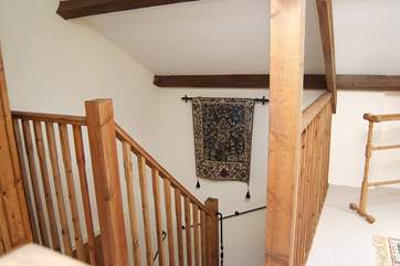 The stairs from the gallery-bedroom.