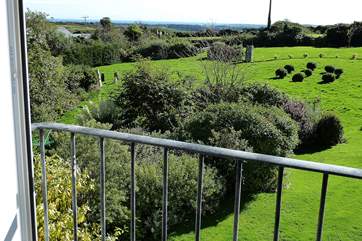 The fabulous view from the Juliet balcony on a sunny summer’s day!