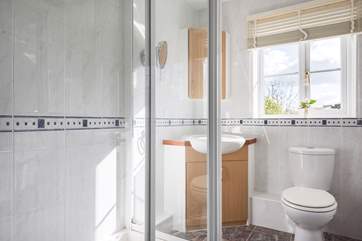 The en suite shower-room to the ground floor bedroom.