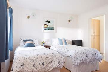 The ground floor bedroom can be made up as a twin or double bedroom.