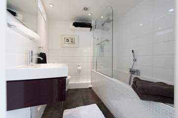 The modern bathroom.