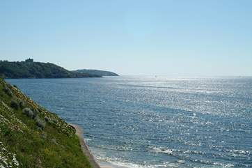 Pendennis Head in Falmouth with the castle perched on top.