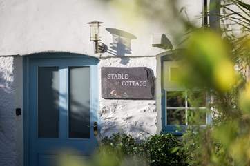 Lovely blue double-glazed windows keep the cottage warm and snug.