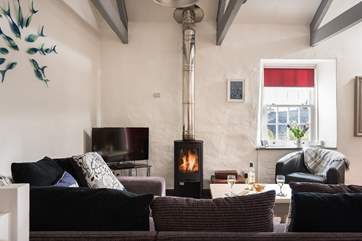 The sitting area in the open-plan living room.