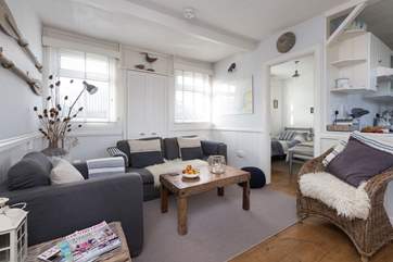 The twin bedroom is through the doorway to the right of this photograph. The double bedroom is off to the left.