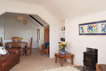 The spacious first floor sitting/dining-room.