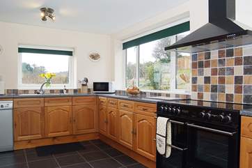 The large kitchen.