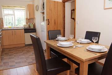 Another view of the kitchen/dining-room.