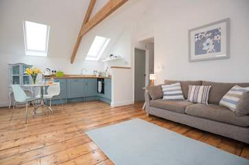 The open plan living area.