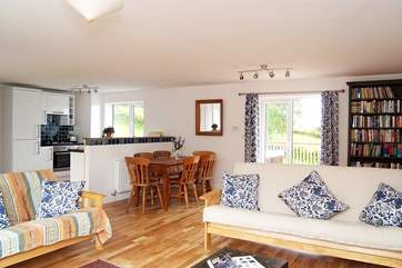 Downalong's light and spacious open plan living-room.