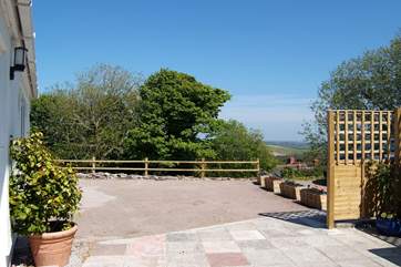 Downalong's front patio-area.
