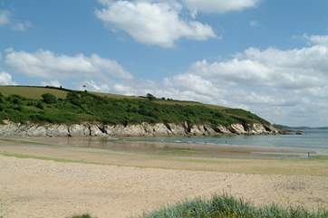 On the south coast, Falmouth's Maenporth Beach.
