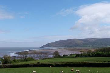 There is a stunning coastline where Exmoor meets the sea - this is the view from Porlock Weir.